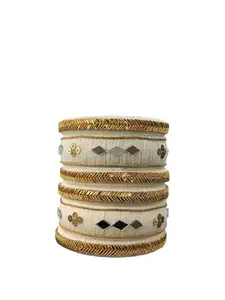 Leeji Fashion Navratri special Chuda for Women & Girls Chuda Bangle Set (03-bangle-white-2.6)