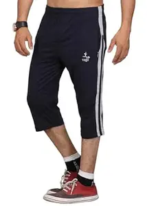 VEGO Mens Cotton Three by Fourth, 3/4, Capri, Three Quarter Plus Size