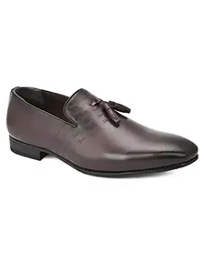 San Frissco Men's Cherry Faux Leather Formal Slip-On Shoes EC 15212 CHERRY-11
