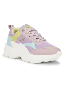 Liberty Leap7x ARIA Lacing Running Shoes for Women with EVA Sole|Suitable for Walking, Gym & Jogging| Mesh Outsole| Memory Foam Insole|Stylish, Comfortable & Durable|Sports Footwear (Purple-37 EU)