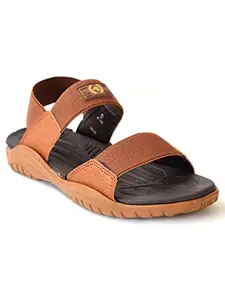 AJANTA Mens Tan Flat Sandal FT3016