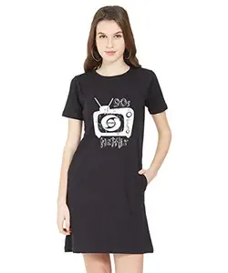Stylish Cotton Blend Printed T-Shirt for Women | Casual Wear | Soft & Comfortable Fabric | Trendy Short Sleeve (Black_Medium_Pack of 1)#6070