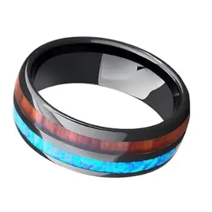 Amaal Black Rings for Men Combo Boys Boyfriend gents friends girls mens silver ring for men Blue Red Ring for Boys Stainless Steel finger Rings Stylish Fashion thumb band set A443_20