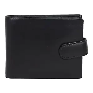 Leatherman Fashion LMN Genuine Leather Men's Black Wallet (6 Card Slots)