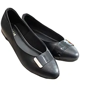 ROCIA Women's Black Ballet Flats