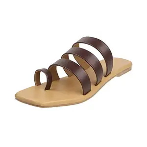 Walkway Womens Synthetic Brown Slippers (Size (4 UK (37 EU))