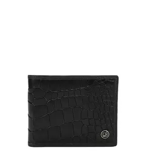 Da Milano RFID Protected Leather Wallet for Men with Card Slot - Black