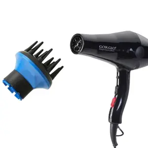 Gorgio Professional 2000W Hair Dryer with Diffuser | Ceramic Hot & Cold Blow Dryer | Black Finish for Salon-Style Results