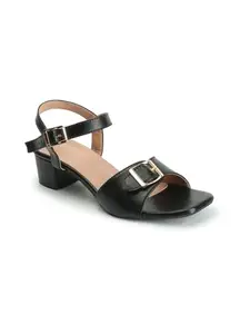 ICONICS Women's Fashionable Backstrap Sandals Colour-Black, Size-UK 6