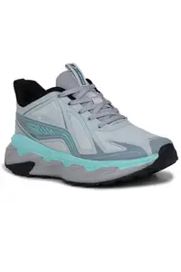 ABROS Cosmicstep Running Sports Shoes Breathable Upper Mesh with Phylon Sole Memory Foam Insole Casual Walking & Gym Shoes for Womens(L.Grey/Mint 4)