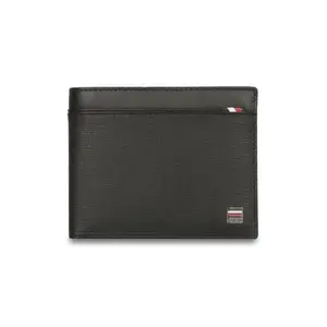 Tommy Hilfiger Loganville Men Leather Passcase Wallet - Black, No. of Card Slot - 12