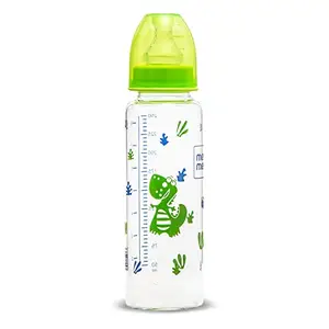 Mee Mee Premium Glass Feeding Bottle with Eazy-Flow Technology, Anti-Colic Valve,BPA-Free Baby Feeding Bottle for Babies & Toddlers(Green, 240Ml)