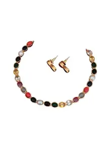 LittleFingers Jewellery Navarathna Stones Necklace