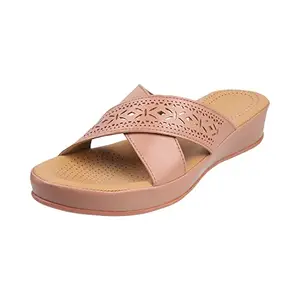 Metro Women's Pink Faux Leather Comfy Fashion Slip-on Flats UK/4 EU/37 (44-1761)