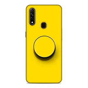 Screaming Ranngers Designer Printed Hard Matt Finish Mobile Case Back Cover with Mobile Holder for Oppo A31 (Yellow)