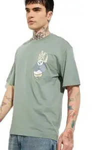 Max URB_N Men Kung Fu Panda Oversized Printed T-Shirt