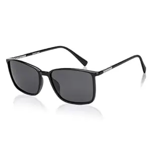 VINCENT CHASE EYEWEAR Vincent Chase By Lenskart | Full Rim Square | Polarized Sunglasses Stylish |100% UV Protected | For Men & Women (Large, VC S18707)