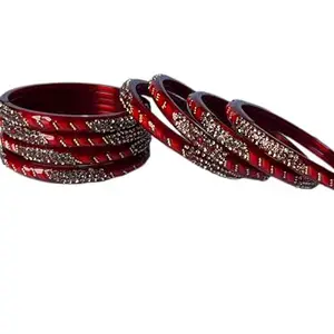 Karaavi Exquisite Glass Bangle Kada Set Elevate Your Style With Stunning Designs Perfect For Every Occasion, Pack Of 8 -A252