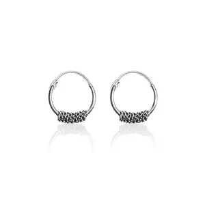 SILVIYA 925 Sterling Silver Spring Design Bali | Earring for Women and Girls | With Certificate of Authenticity and 925 Stamp | 6 Month Warranty*