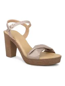 INC.5 Women Chikoo Solid Platform Sandals