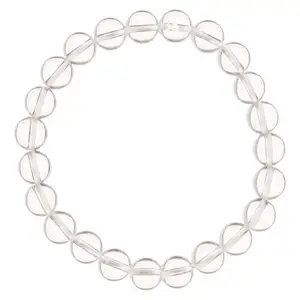 cHumanPro Clear Quartz Bracelet for Women Men's Gifts - Protection Healing Crystal Bracelet - 8mm Gemstone Beaded Adjustable