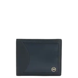 Da Milano Genuine Leather Blue Bifold Men Wallet with Multicard Slot (10288A)