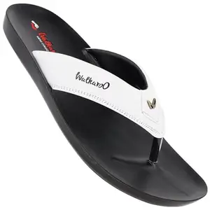 WALKAROO GG8052 Mens Casual and Regular Wear Sandals for Indoor & Outdoor - BlackWhite