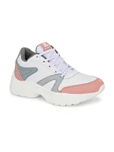 OFF LIMITS Vivian Women Running Shoes, White/Pink/Powder Blue, 3