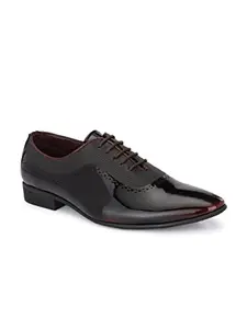 Giorgio Men's Pine Faux Leather Lace Ups Formal Derby Shoes
