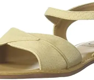Carlton London Women's Cll-7260-a Slingback Flat Sandal, CREAM, 5 UK