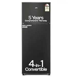 Godrej 272 L 2 Star| 5 Years Comprehensive Warranty| New Launch| 4-In-1 Freezer Convertible| 95%+ Food Surface Disinfection| Inverter Double Door Refrigerator (RF EON 294BN RCIT FS ST, Fossil Steel)