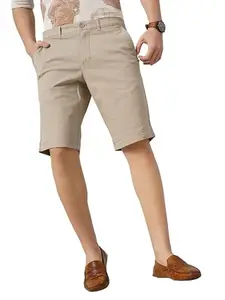 Celio Men Beige Solid Loose Fit Cotton Chinos Casual Short (3596656065489, Beige, 32)