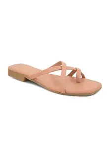 Longwalk Women Casual Flat Sandals Peach-W-2407