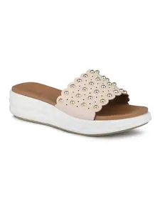 Inc.5 Women Beige Embellished Comfort Heels