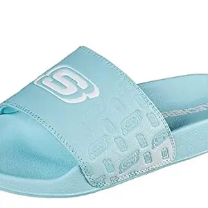 Skechers Women's Side Lines 2 Green Slipper-4 Kids UK (8730052)