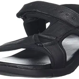 Woodland Men's Black Leather Sandal-7 UK (41 EU) (GD 26278)