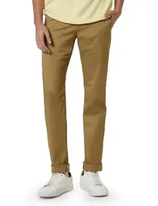 Louis Philippe Men's Slim Fit Mid Rise Pants