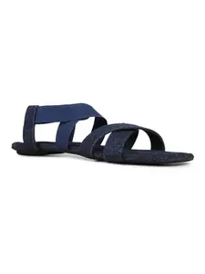 Inc.5 Womens Navy Striped Open Toe Casual Flat Sandals