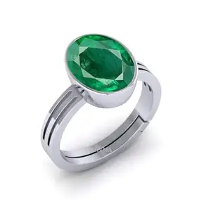 BARMUNDA gems 11.25 Ratti Natural Certified Emerald Panna Panchdhatu Rashi Ratan Gold Plating Ring for Astrological Purpose Men & Women by Lab Certified