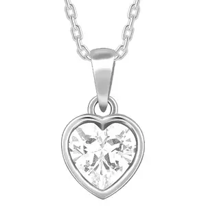 GIVA Pure 925 Silver Coeur Pendant with Box Chain| Gifts for Girlfriend, Gifts for Women and Girls |With Certificate of Authenticity and 925 Stamp | 6 Month Warranty*
