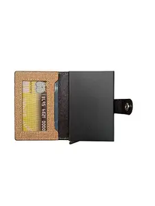 SIADORABLE Artificial Leather Bifold Multiple Cheque Book, Currency, Card Holder RFID Blocking Made in India - Brown