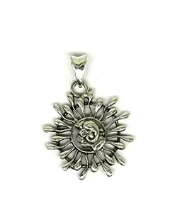 925 sterling silver idol Ganesha floral pendant, amazing stylish unisex pendant locket personalized jewelry ssp476