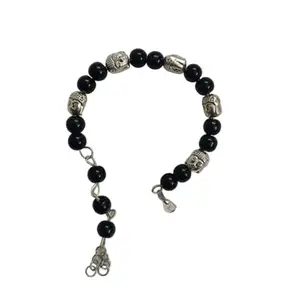 Crystal Stone Bracelet With Buddha Head For Yoga, Meditation, Protection | Stretchable Bracelet With Lucky Buddha Charm Bracelete