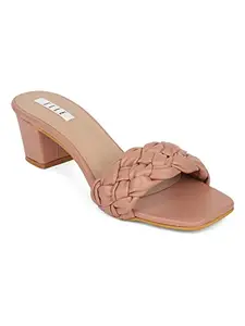 Elle Women's Heels Sandal, Pink, 6