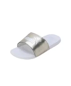 Puma Unisex-Adult Cool Cat 2.0 Metallic Shine Gold-Silver-White Slide - 9 UK (39539501)