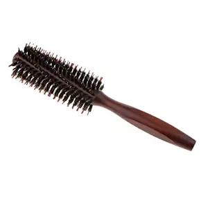 Enakshi (LABEL) Enakshi® Wooden Handle Fiber Round Hair Care Brush Hair Against Hair Loss Twilled|Health & Beauty | Hair Care & Styling | Brushes & Combs