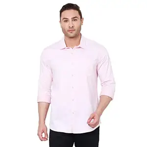 Amazon Brand - Nora Nico Cotton Twill Men's Plain Dobby Slim Fit Casual Shirt (Large_Red)