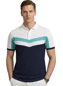 ADRO Multicolour Polo T Shirt | 100% Cotton Mens Polo Tshirt | Regular Fit Half Sleeve Cut & Sew Polo T-Shirt for Men