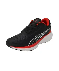 Puma Unisex-Adult Scend Pro Engineered Black-Red-White Running Shoe - 6 UK (37877701)