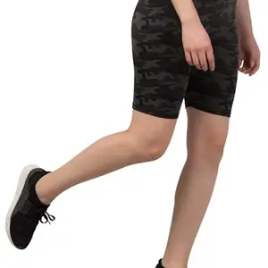 Karts India Latest Solid Sports Printed Trunk//Printed Yoga/Gym Shorts/Cycling Shorts for Women's & Girls_L Multicolour